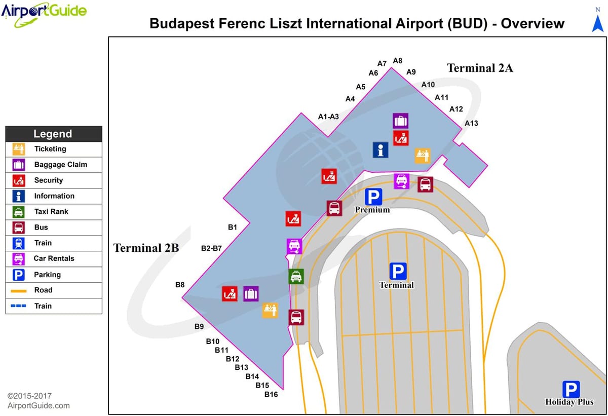 búdapest flugvöllur kort terminal 2a