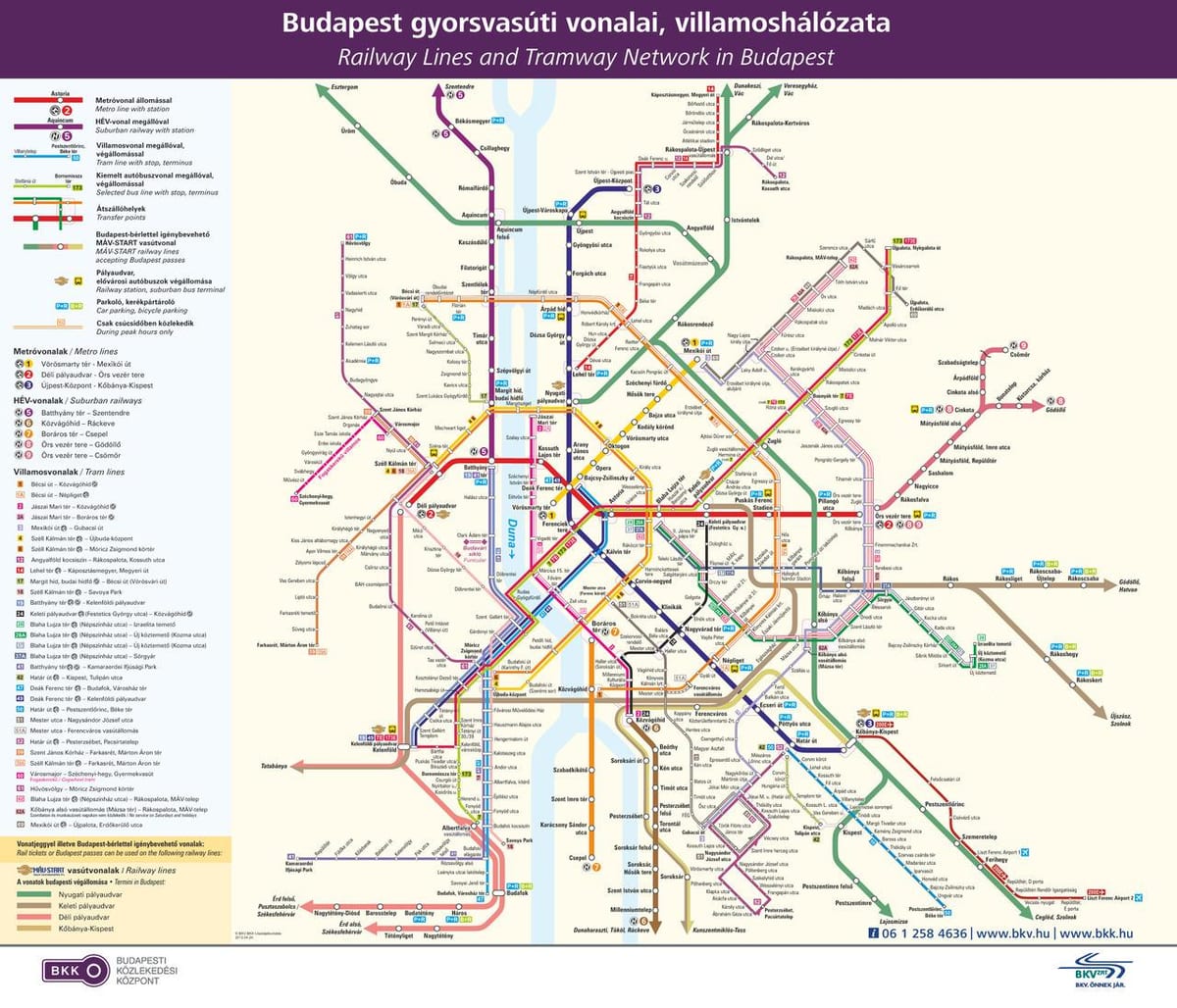 búdapest opinbera flutning kort