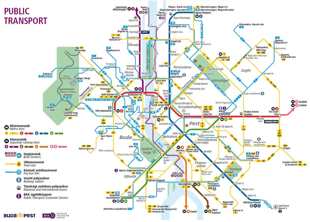 búdapest bkk kort