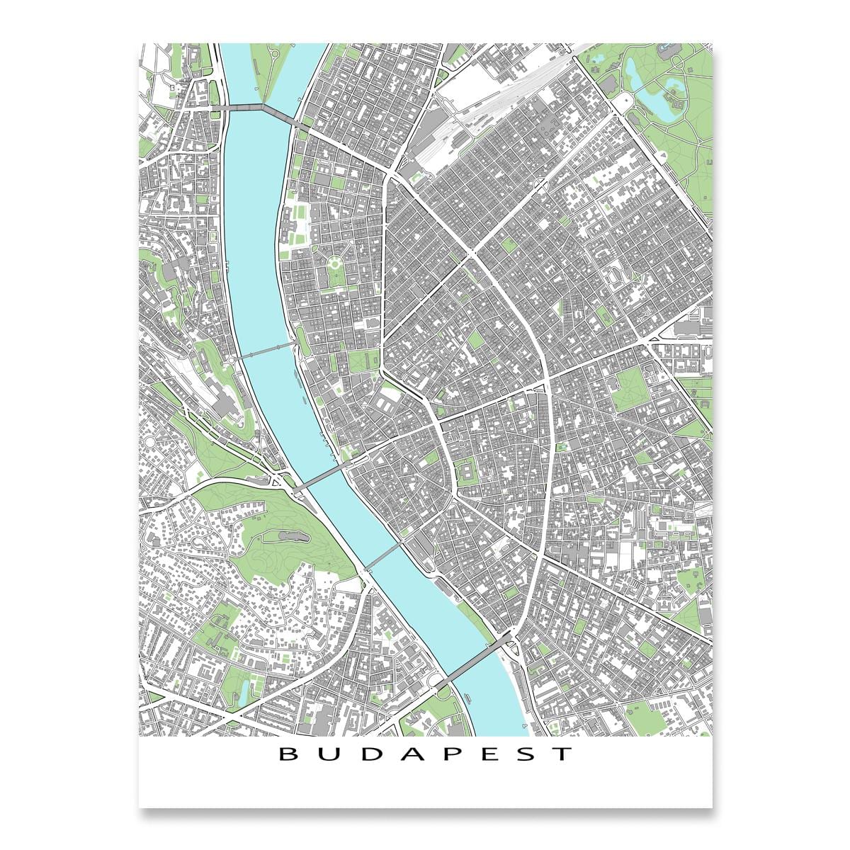 kort af búdapest kort prenta
