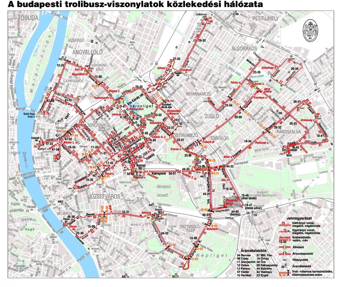 kort af búdapest vagninum