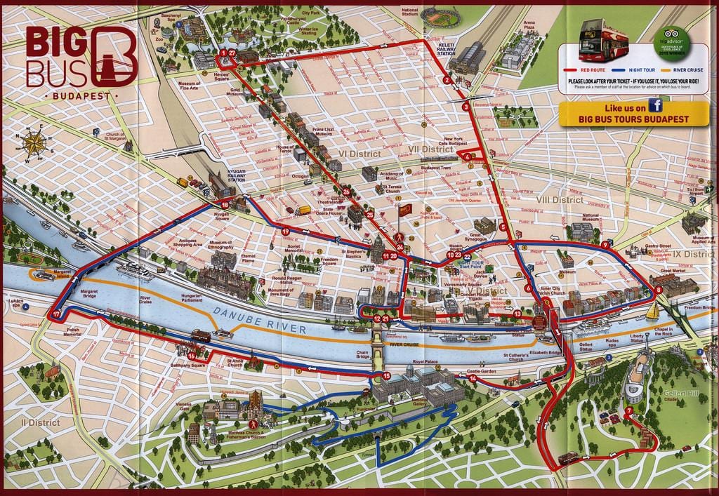 stór strætó ferðir búdapest kort