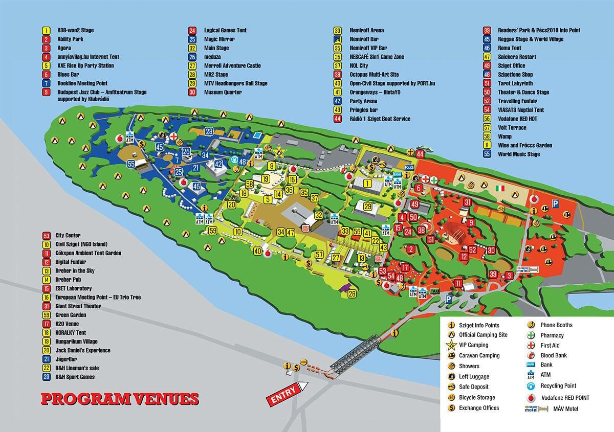 kort af sziget búdapest