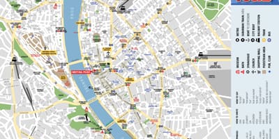 Kort af búdapest gangandi