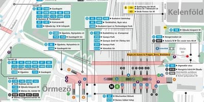 Kort af búdapest kelenfoe stöð