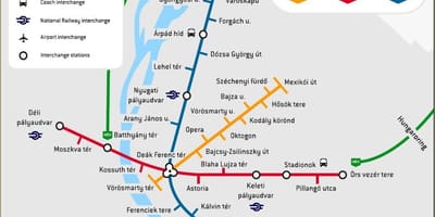 Metro kort búdapest ungverjaland