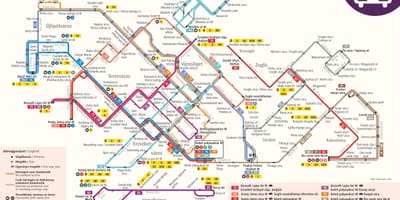 Kort af búdapest rafknúnum