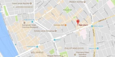 Kort af búdapest rauða hverfið