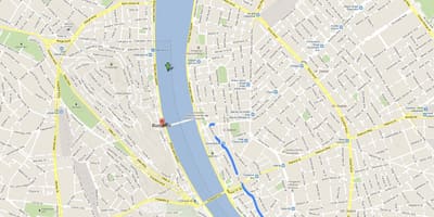 Kort af vaci götunni búdapest